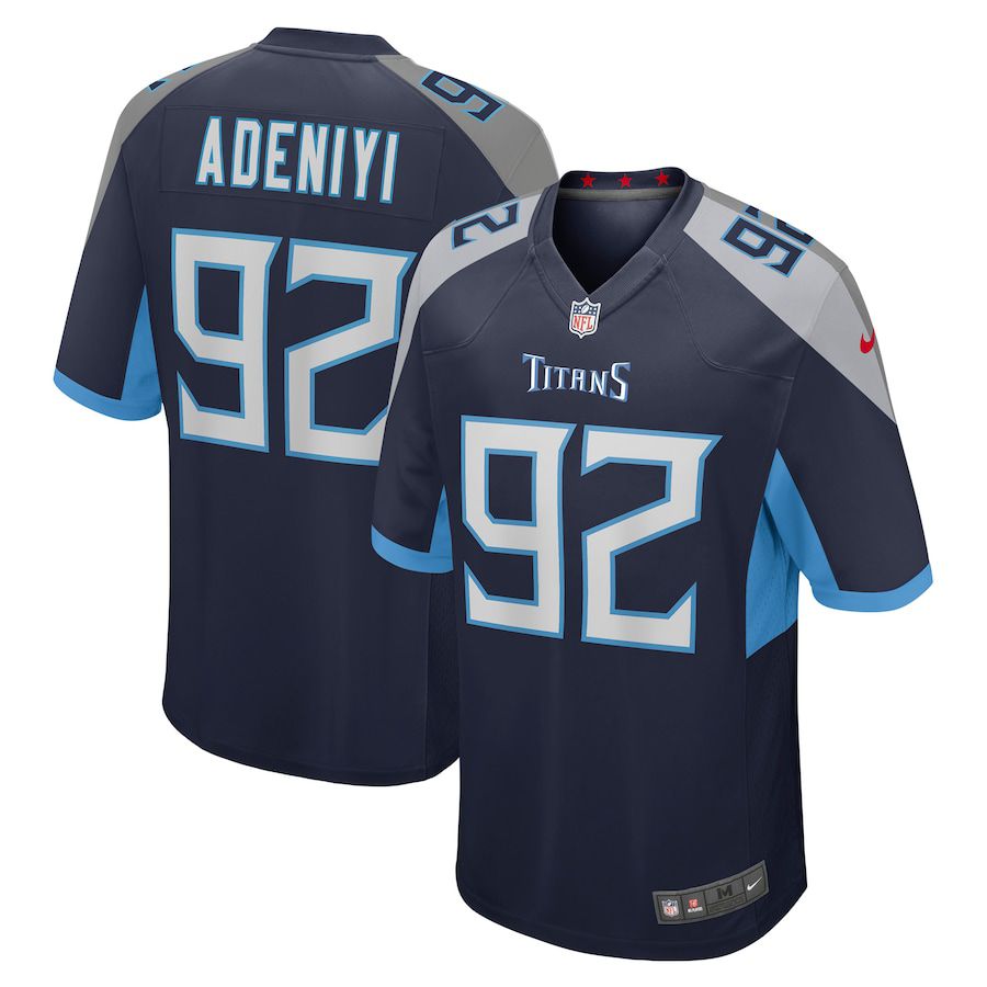 Men Tennessee Titans #92 Ola Adeniyi Nike Navy Game NFL Jersey->tennessee titans->NFL Jersey